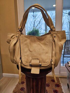 Kooba Leather Hobo Bag-Large Mustard Color